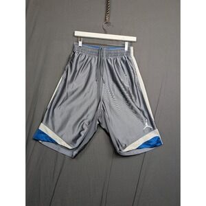 Jordan Nike Basketball Vision Court Dazzle Shorts Gray White Blue Men's Size S